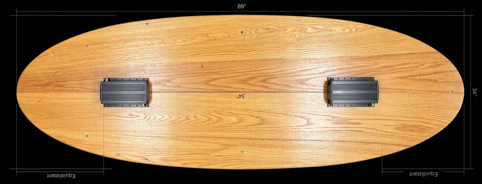 Table frame with tactile transducers
